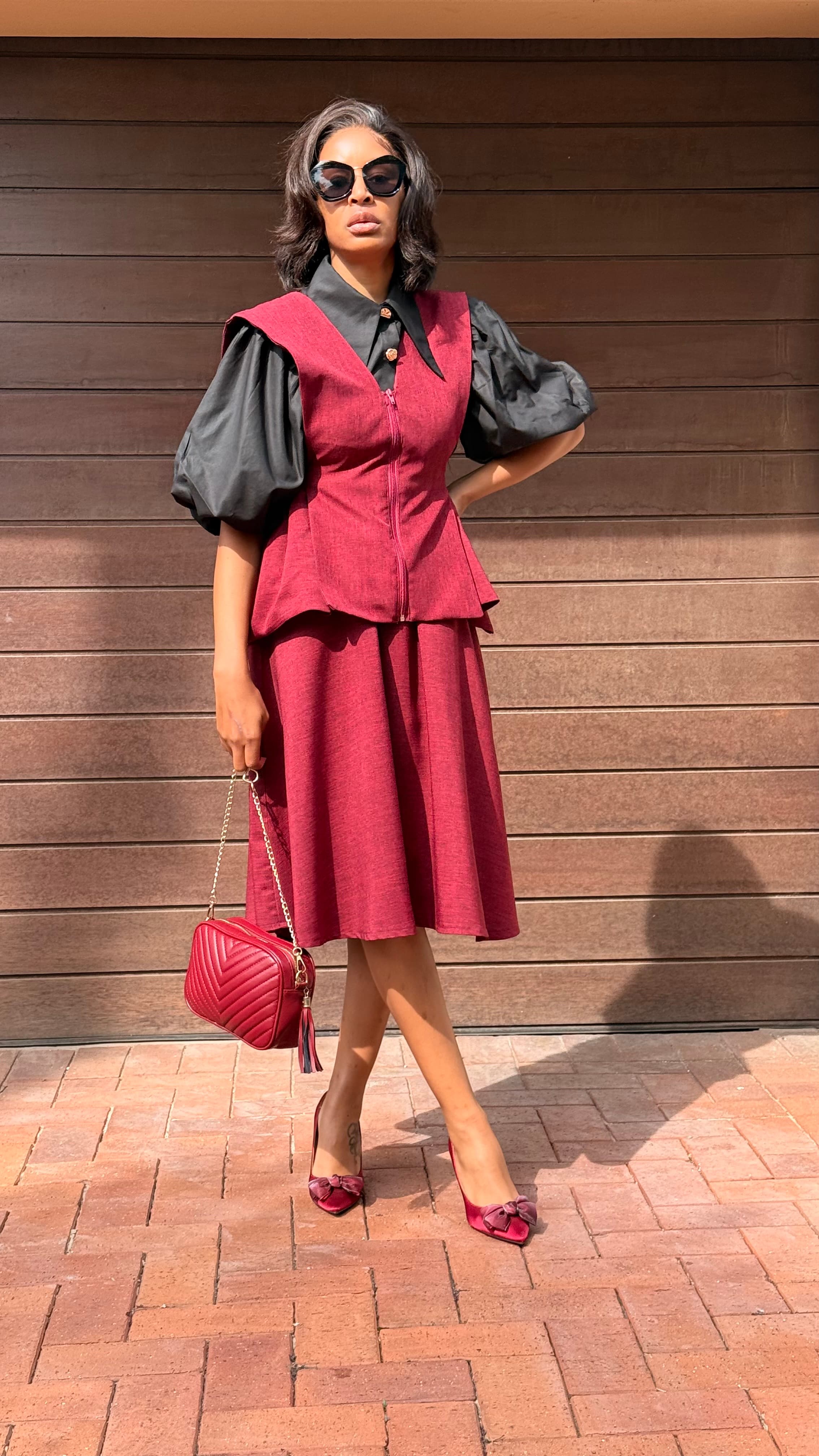 Circle skirt with Go with anything shirt